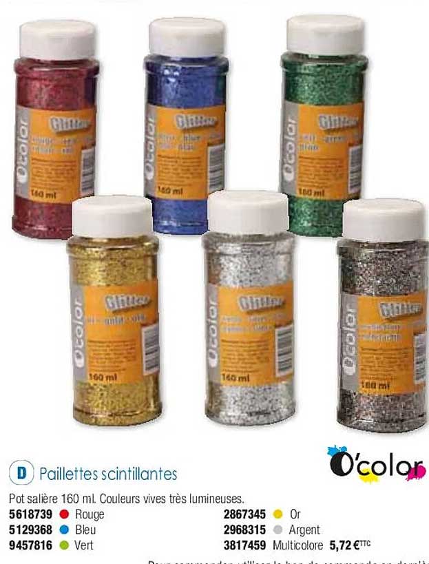 paillettes scintillantes o'color