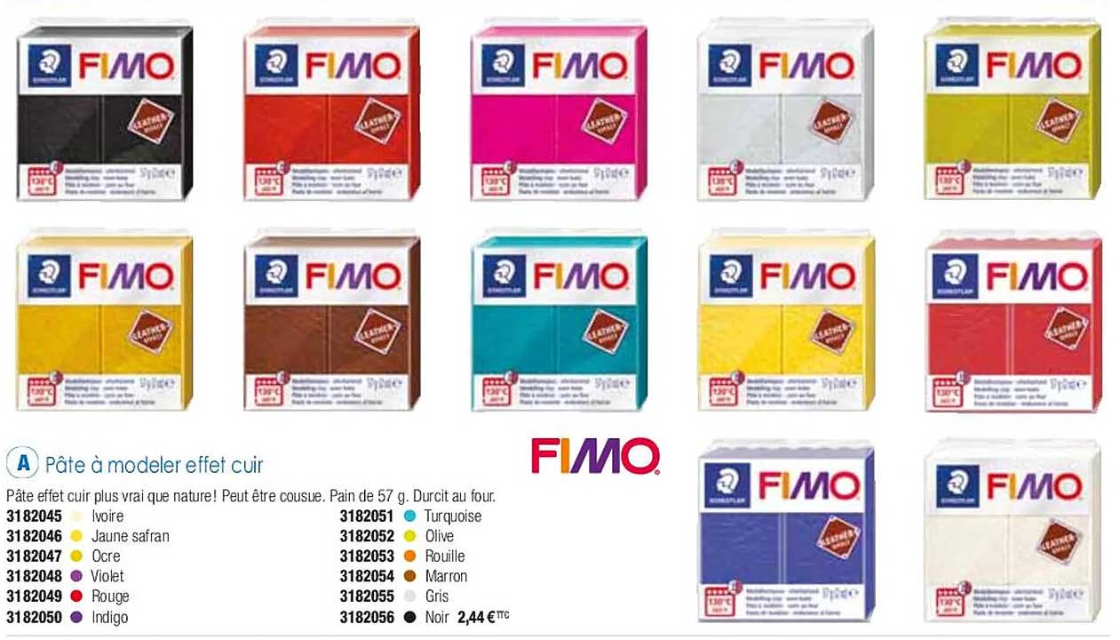 pâte à modeler effet cuir fimo