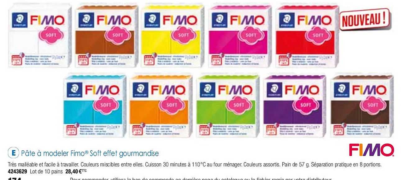 pâte à modeler fimo soft effet gourmandise