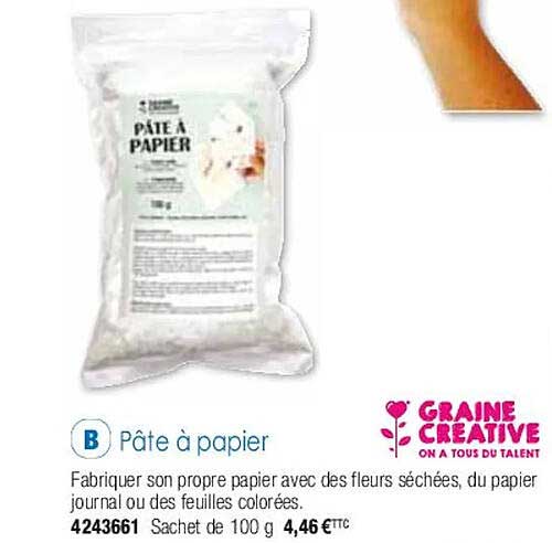 pâte à papier graine créative