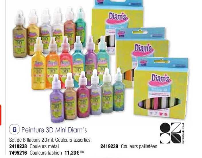 peinture 3d mini diam's