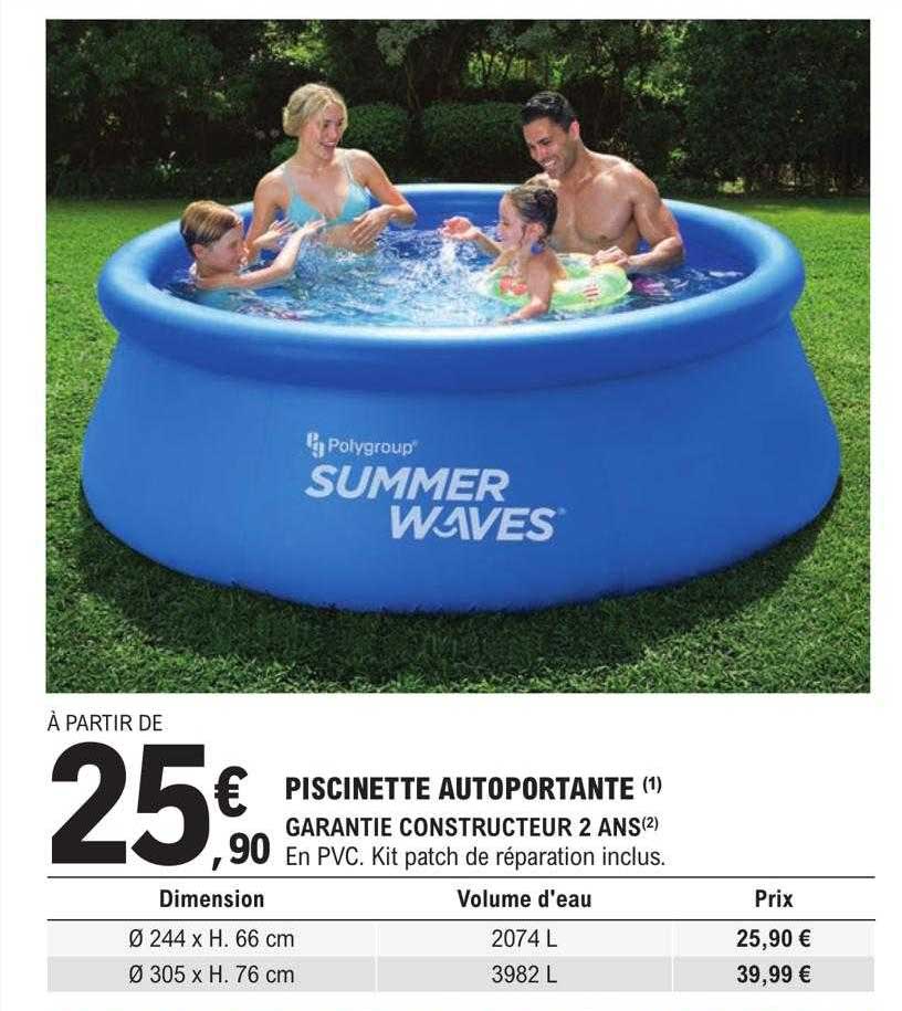 piscinette autoportante summer waves