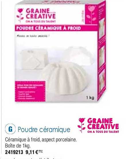 poudre céramique graine créative