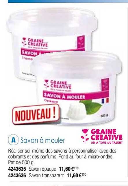savon à mouler graine créative