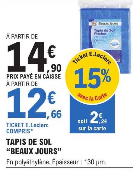 tapis de sol "beaux jours"