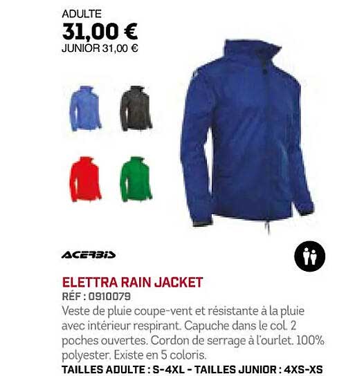 acerbis elettra rain jacket