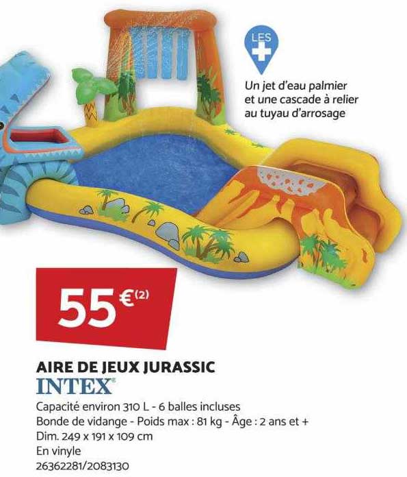aire de jeux jurassic intex