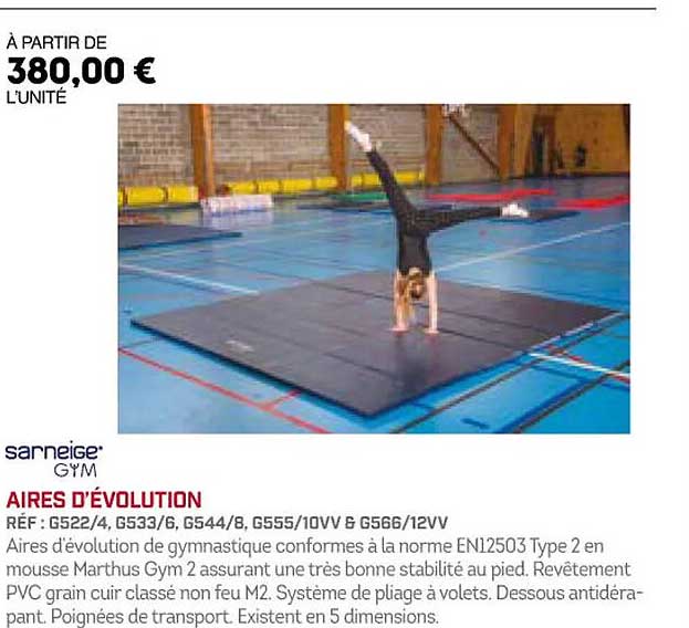 aires d'évolution sarneige gym