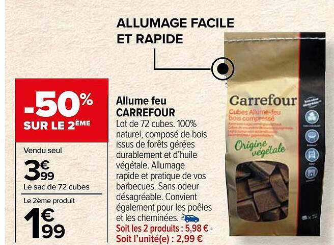 allume feu carrefour
