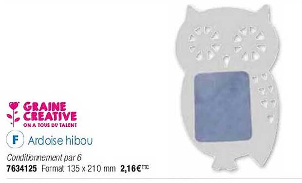 ardoise hibou graine créative