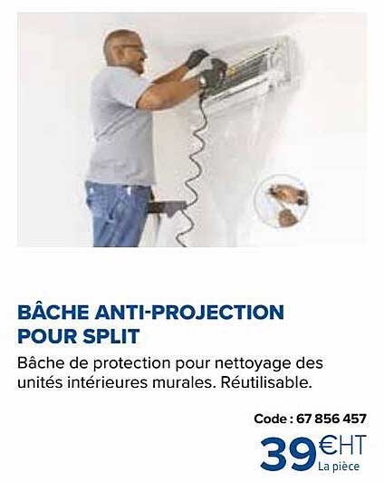 bâche anti-projection pour split