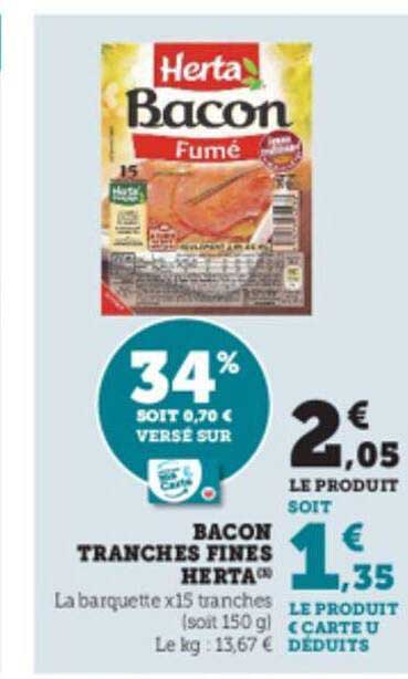 Bacon Tranches Fines Herta