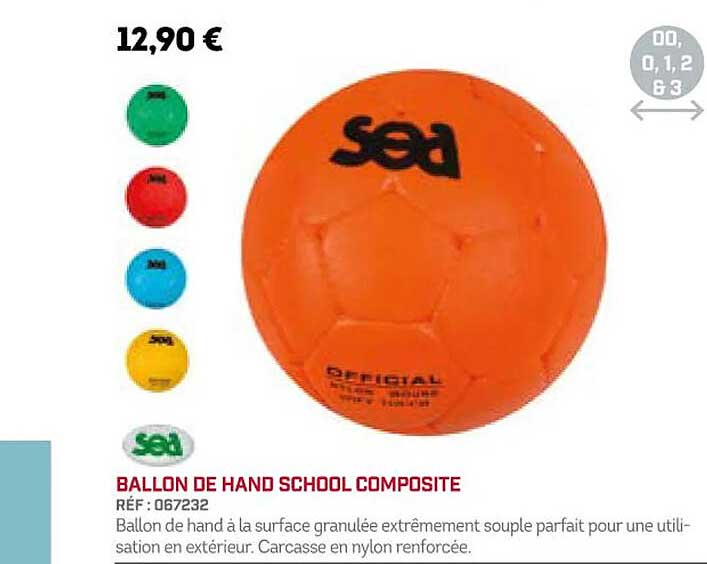 ballon de hand school composite sea