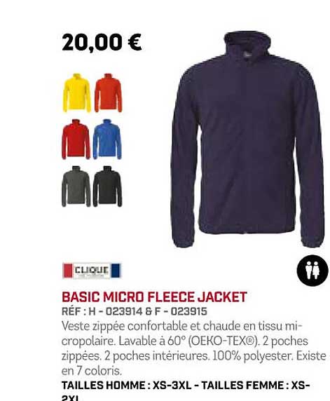 basic micro fleece jacket