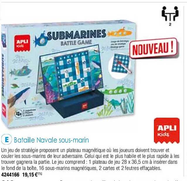 bataille navale sous-marin apli kids