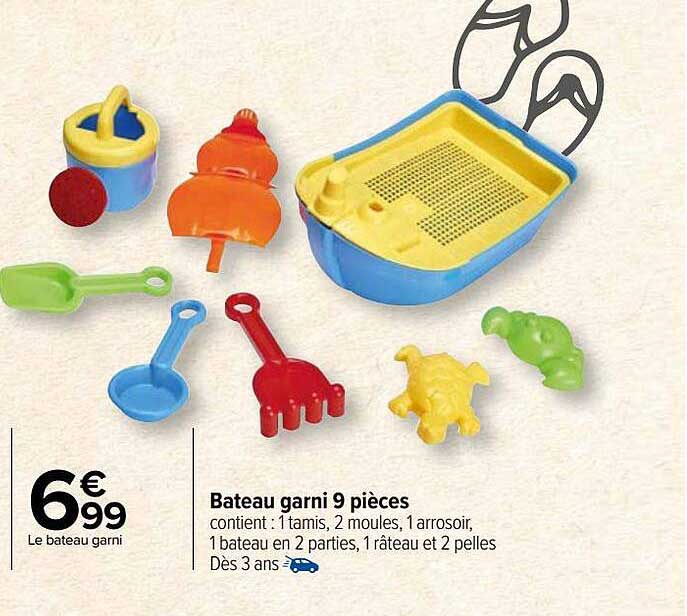 bateau garni 9 pièces