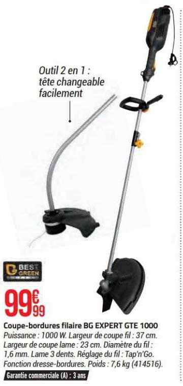 best green coupe-bordures filaire bg expert gte 1000