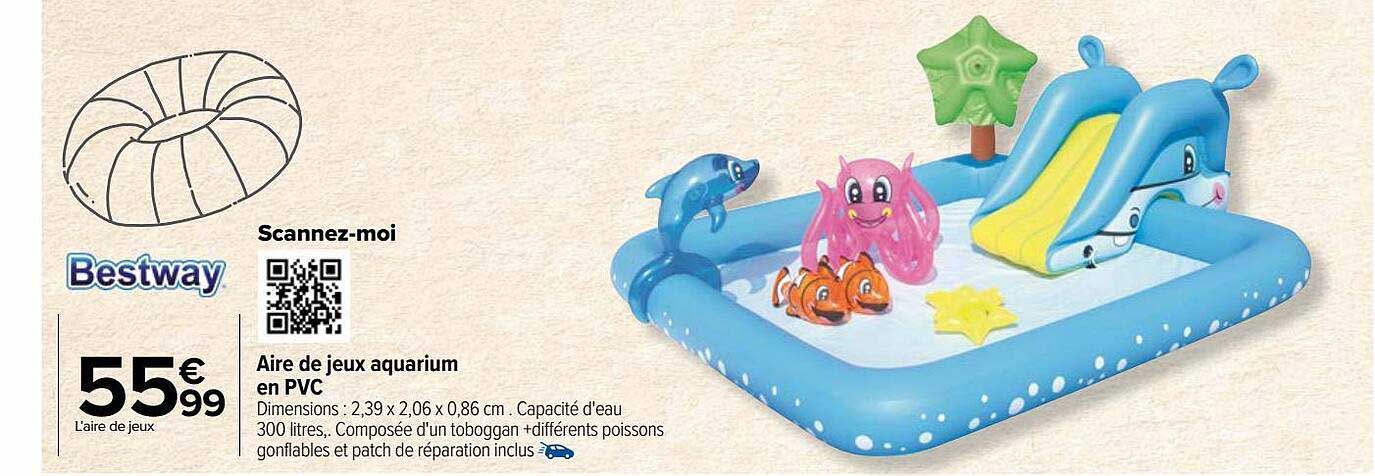 bestway aire de jeux aquarium en pvc