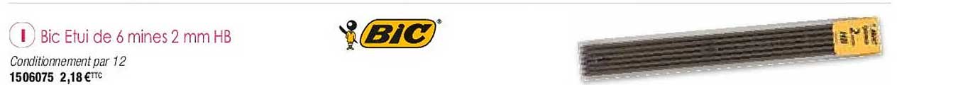 Bic étui De 6 Mines 2 Mm Hb