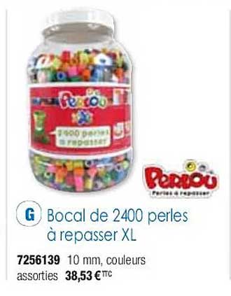 Bocal De 2400 Perles à Repasser Xl Perlou
