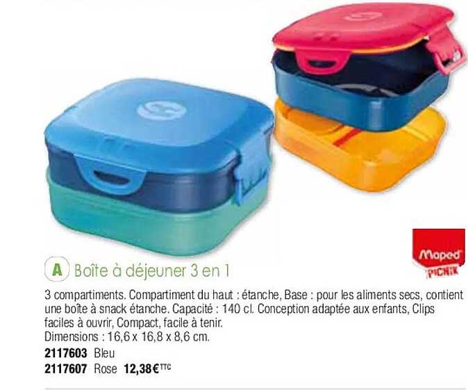 Boîte à Déjeuner 3 En 1 Maped Picnik