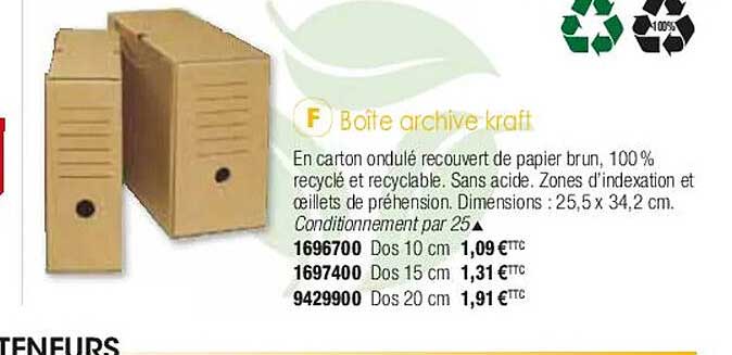 boîte archive kraft