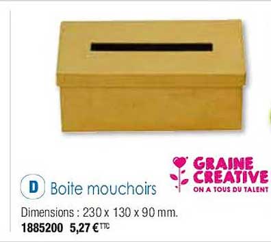 boîte mouchoirs graine créative