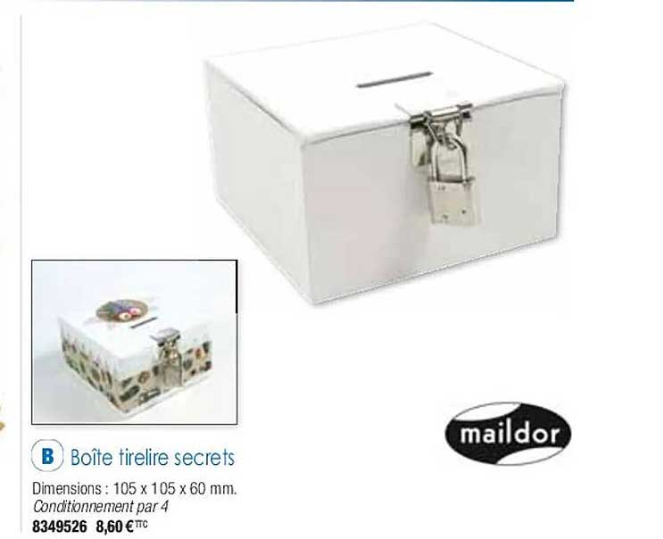 boîte tirelire secrets maildor