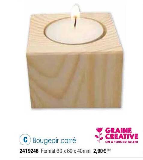 bougeoir carré graine créative