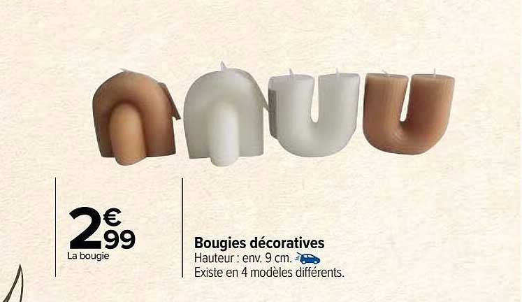 bougies décoratives