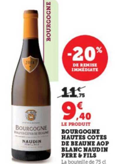 Bourgogne Hautes Cotes De Beaune Aop Blanc Naudin Père & Fils