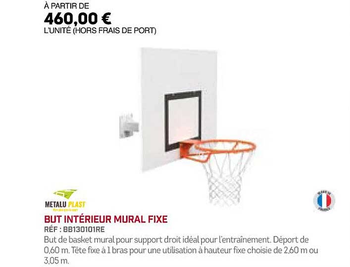 but intérieur mural fixe metalu plast