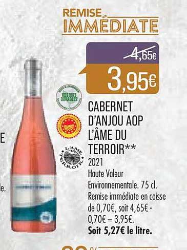 Cabernet D'anjou Aop L'âme Du Terroir 2021