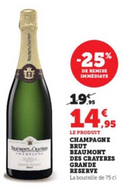 champagne brut beaumont des crayères grande réserve