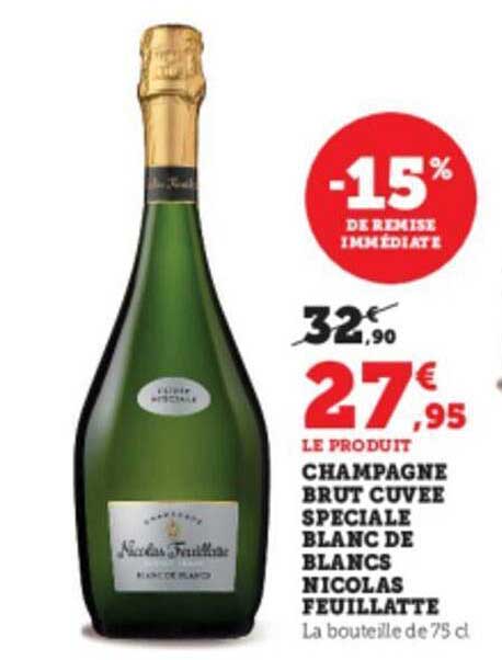 champagne brut cuvée spéciale blanc de blancs nicolas feuillatte
