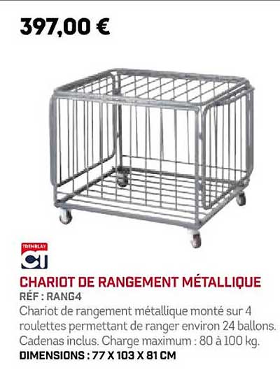 Chariot De Rangement Métallique