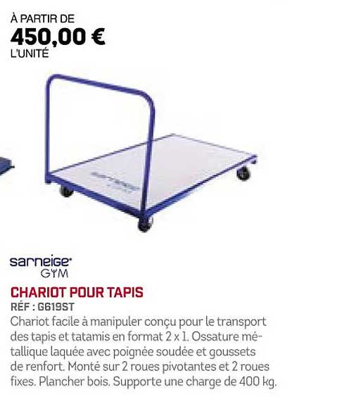 Chariot Pour Tapis Sarneige Gym