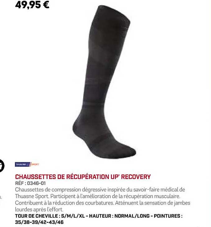 chaussettes de récupération up' recovery