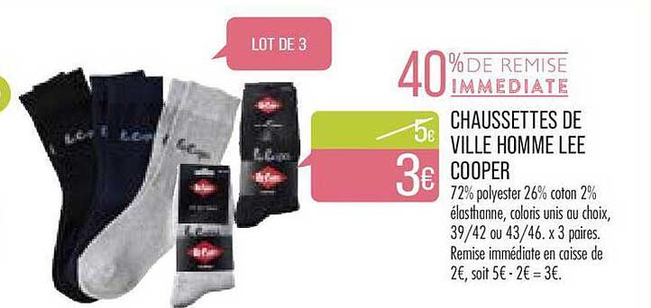 chaussettes de ville homme lee cooper