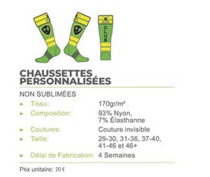 chaussettes personnalisées