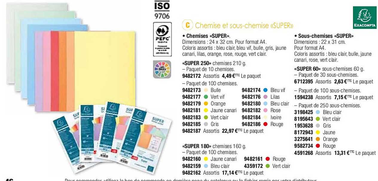 chemise et sous-chemise «super» exacompta