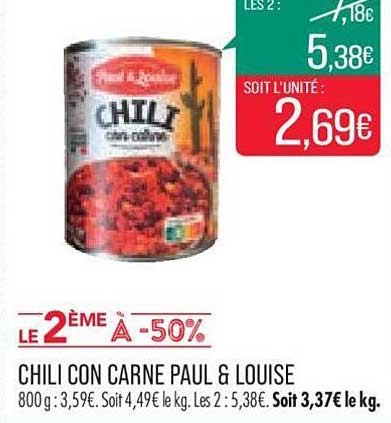 chili con carne paul & louise