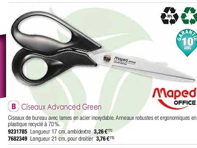 Ciseaux Advanced Green Maped Office