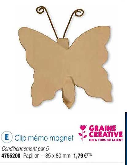 clip mémo magnet graine créative