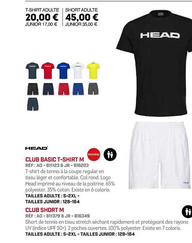 Club Basic T-shirt M, Club Short M Head