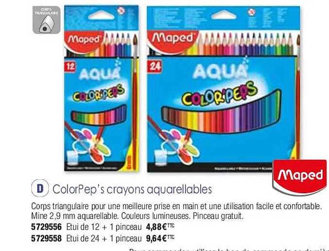 color pep's crayons aquarellables maped