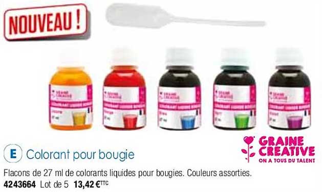 colorant pour bougie graine créative