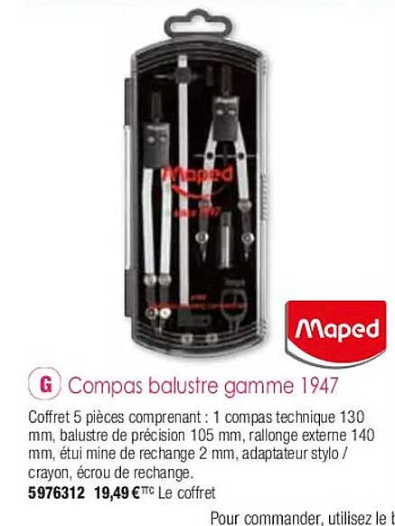 compas balustre gamme 1947 maped
