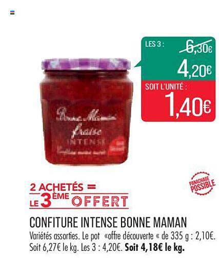 confiture intense bonne maman