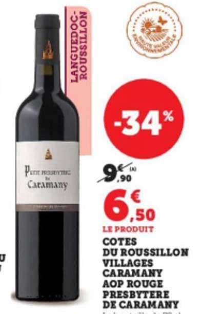 cotes du roussillon villages caramany aop rouge presbytère de caramany